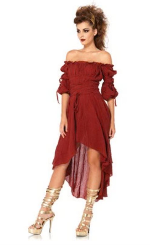 Costume Adulte - Robe De Paysanne Aux Manches NouéesParty Shop