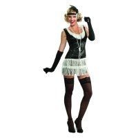 Costume Adulte - Robe Flapper Noire Party Shop