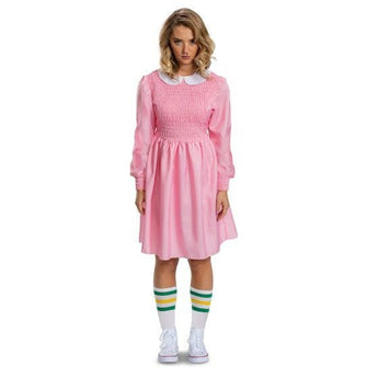 Costume Adulte - Robe Rose De Onze - Stranger Things Party Shop