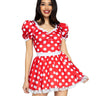 Leg Avenue - Costume Adulte - Robe Rouge À Pois - Party Shop