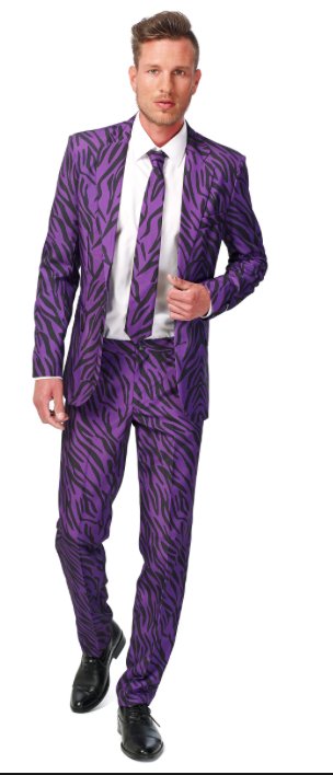 Costume Adulte Suitmeister - Zébré Noir Et VioletParty Shop