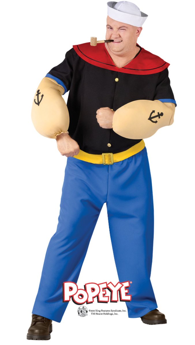 Costume Adulte Taille Plus - Popeye Party Shop