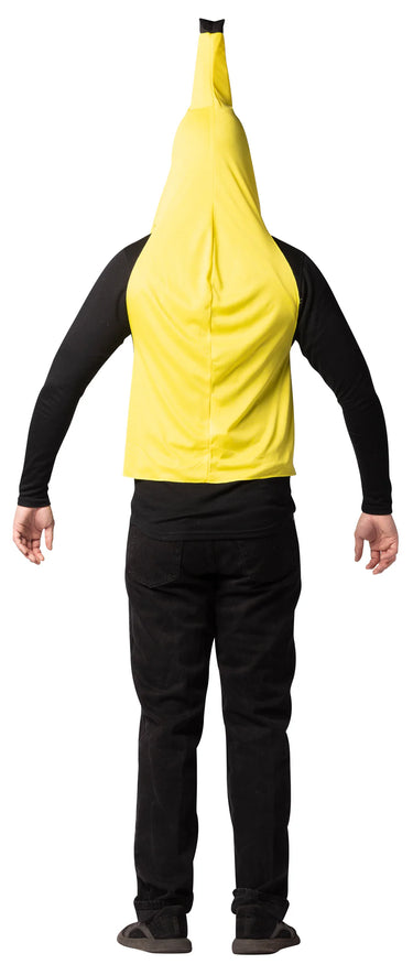 Adult Banana Costume – Funny and colorful outfit for Halloween, tropical party, or carnival. One size, comfortable. Rasta Imposta -Party Shop.