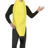 Adult Banana Costume – Funny and colorful outfit for Halloween, tropical party, or carnival. One size, comfortable. Rasta Imposta -Party Shop.