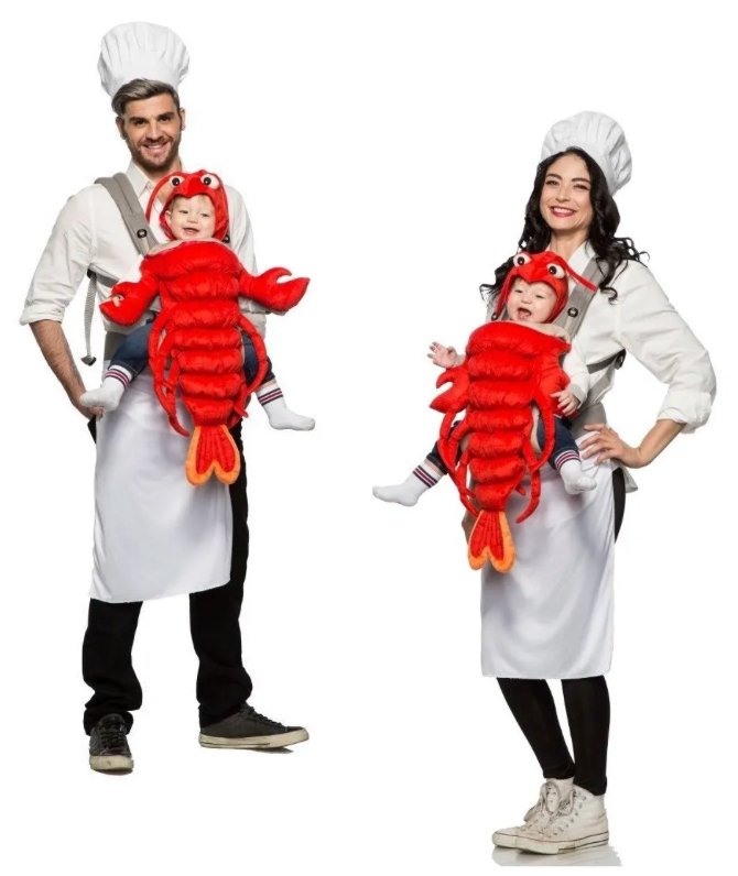 Baby & Me Costume - Master Chef and Lobster | Party Shop