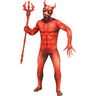 Evil Demon adult costume with screen print jumpsuit, LED fade in/out glowing eyes, long stuffed fingers and separate hood – perfect for Halloween - FunWorld - Party Shop