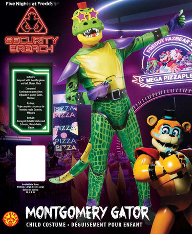 RUBIES - Costume Enfant - Montgomery Gator (Five Night At Freddy'S) - Party Shop
