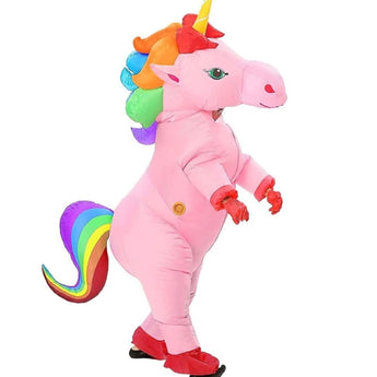 Costume Gonflable Adulte - Licorne Rose - Party Shop