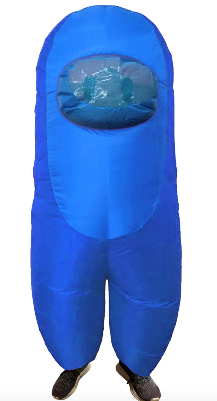Costume Gonflable Adulte - Suspect Bleu Among Us - Party Shop
