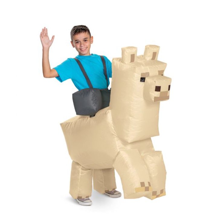 Costume Gonflable Enfant - À Dos De Lama - Minecraft Party Shop