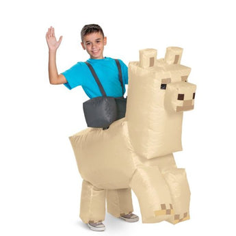 Costume Gonflable Enfant - À Dos De Lama - Minecraft - Party Shop