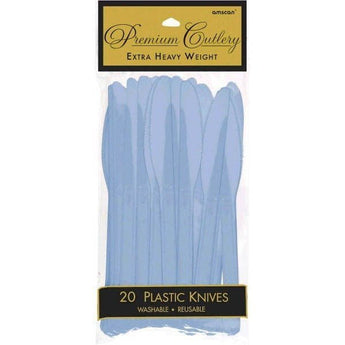 Couteaux De Plastique Premium (20) - Bleu Pâle Party Shop