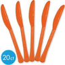 Amscan - Couteaux De Plastique Premium (20) - Orange - Party Shop