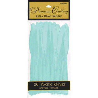 Couteaux De Plastique Premium (20) - Turquoise - Party Shop