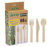 CONGLOM - Coutellerie Assortie En Bouleau (48) - Party Shop