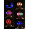 Cyber Spex LU LED glasses with color-changing lights and 2 CR2032 batteries included – Perfect for Halloween, festivals, and cosplay. - Funworld - Party shop