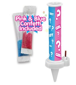Décoration A Gateau Confettis Bleu Et Rose Inclus - Révélation De Sexe - Party Shop