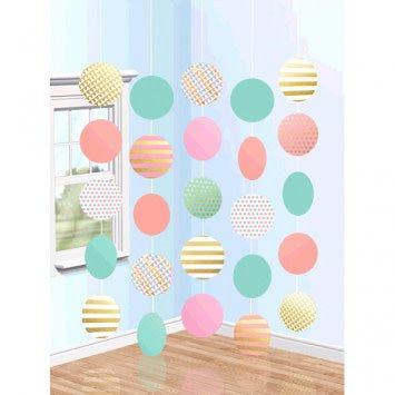 Décoration À Suspendre Sur Fil Avec Rond Pastel Party Shop