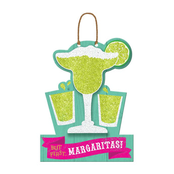 Décoration Enseigne - But First Margaritas - Fiesta - Party Shop