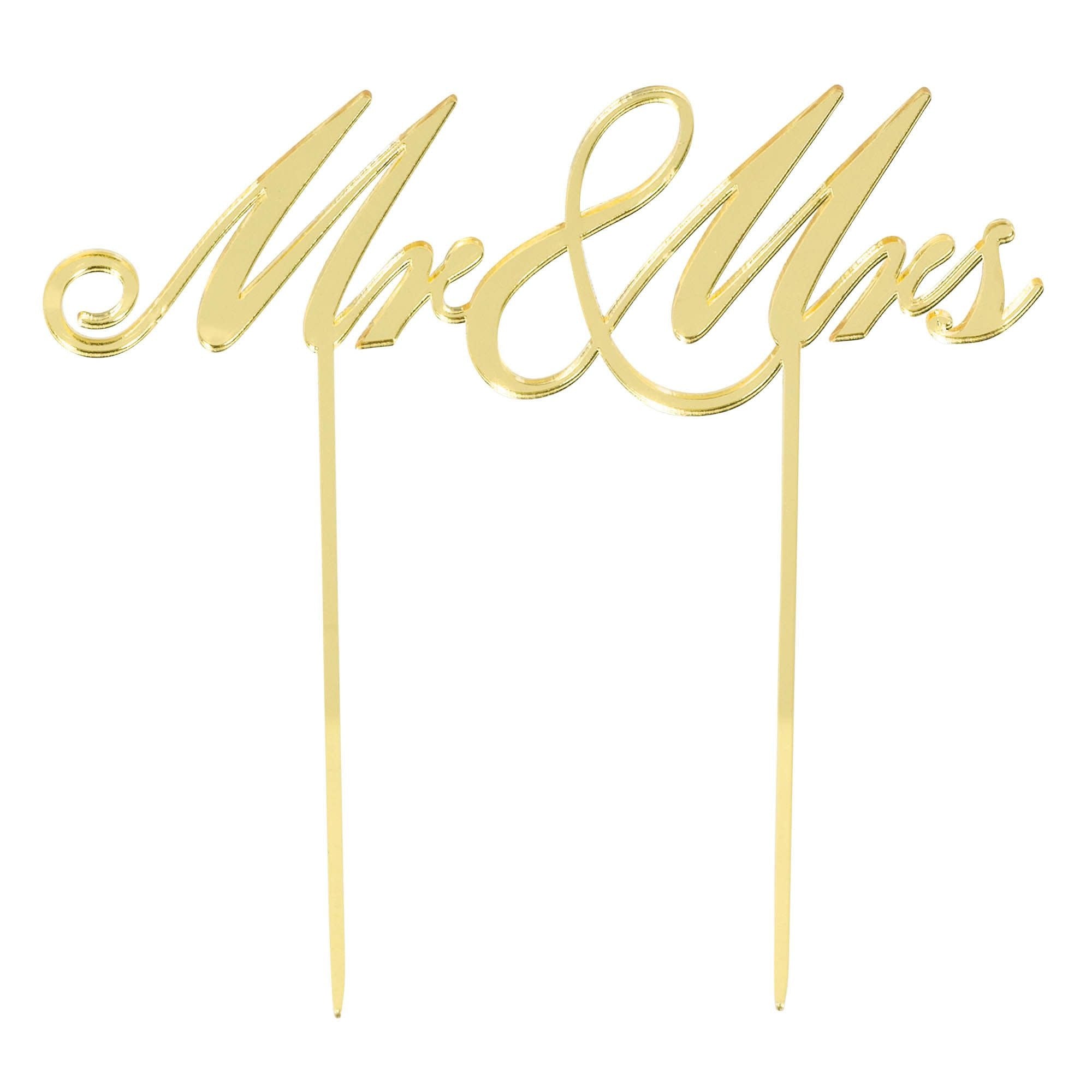 Décoration Gateau - Mr & Mrs 6 1/2" X 6 1/2" Party Shop