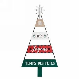 Decoration Murale En Bois - Sapin - Temps Des Fetes Party Shop