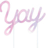 Creative Converting - Décoration Pour Gâteau Iridescent "Yay" - Party Shop