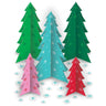 Amscan - Décoration Pour Table (5) - Sapin De Papier - Party Shop