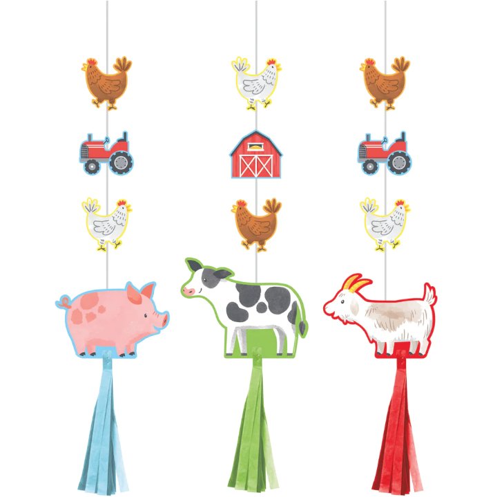 Décoration Suspendues - Animaux De La Ferme - Party Shop