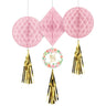 Amscan - Décorations En Nid D'Abeille (3) - It'S A Girl - Party Shop