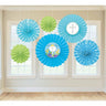 Amscan - Décorations Éventails Bleu (6) - Party Shop