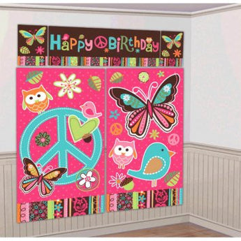 Décorations Murales - Fille Hippie - Party Shop