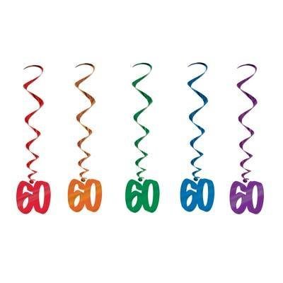 Decorations Spiralees 60 Ans (5) Party Shop