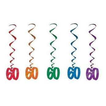 Decorations Spiralees 60 Ans (5) Party Shop