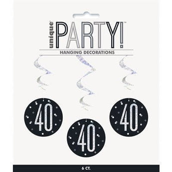 Décorations Suspendues (6) - 40 Ans - Party Shop