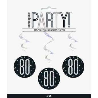 Décorations Suspendues (6) - 80 Ans - Party Shop