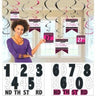 Amscan - Décorations Suspendues Personnalisables - Rose Et Noir (12) - Party Shop