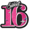Amscan - Découpage Scintillant 14" - 16 Sweet Sixteen - Party Shop