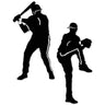 Beistle Co. - Découpes En Carton (2) - Joueurs De Baseball (Silhouettes) - Party Shop