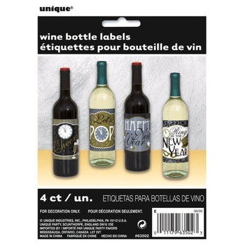 Ensemble De 4 Étiquettes À Boisson - Happy New Year Party Shop