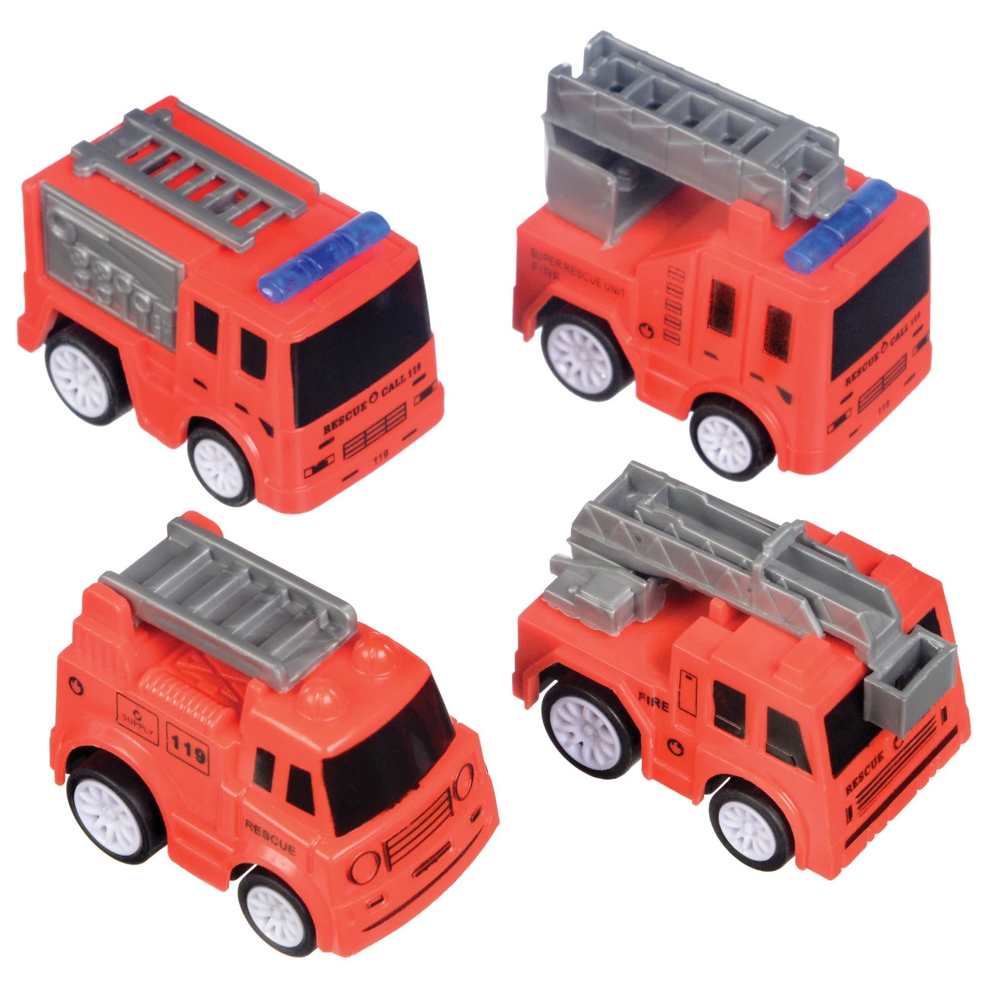 Ensemble De Camions De Pompier (4) - Police Pompier Party Shop