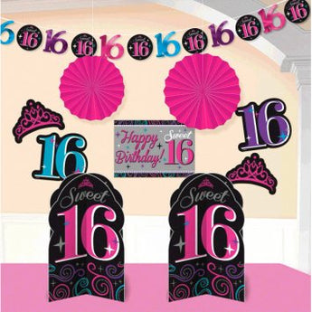 Ensemble De Décorations - 16 Sweet Sixteen Party Shop