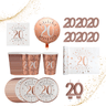 Santex - Ensemble de Décorations de Fête - Rose Gold - 20 ans - Party Shop
