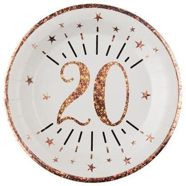 Santex - Ensemble de Décorations de Fête - Rose Gold - 20 ans - Party Shop