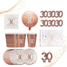 Santex - Ensemble de Décorations de Fête - Rose Gold - 30 ans - Party Shop