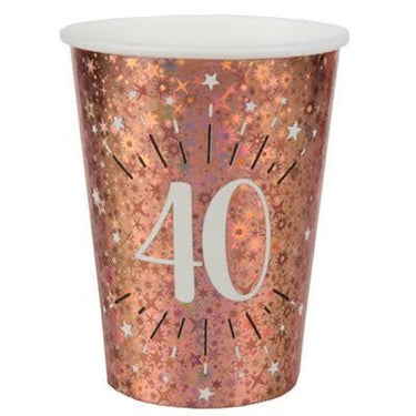 Santex - Ensemble de Décorations de Fête - Rose Gold - 40 ans - Party Shop