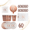 Santex - Ensemble de Décorations de Fête - Rose Gold - 60 ans - Party Shop
