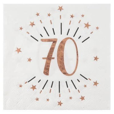 Santex - Ensemble de Décorations de Fête - Rose Gold - 70 ans - Party Shop