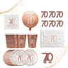 Santex - Ensemble de Décorations de Fête - Rose Gold - 70 ans - Party Shop