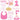 Beistle Co. - Ensemble De Découpages En Carton (14) - 1Er Anniversaire (Rose) - Party Shop