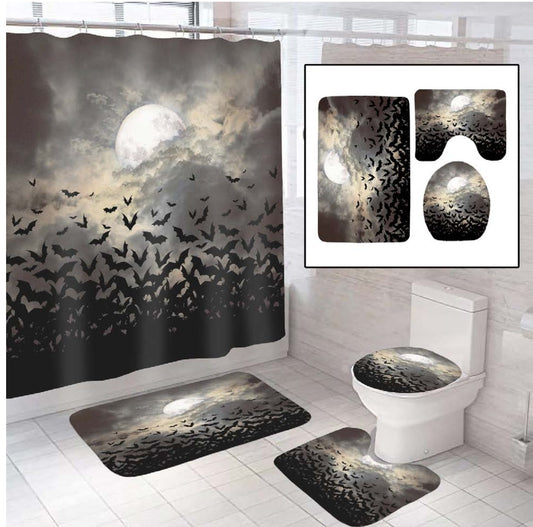 Ensemble De Salle De Bain (4Pcs) - Chauve Souris Party Shop